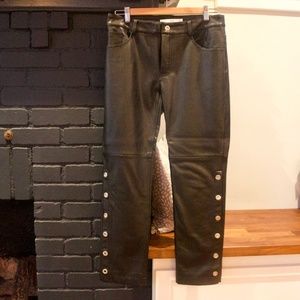 Mango Faux Vegan Leather Pants Size 6